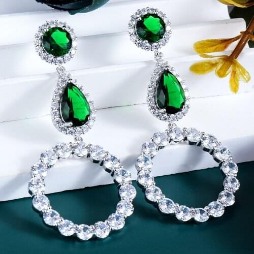 Missvikki Luxury charms original Design Round Pendant Earrings Jewelry Fashion Bridal Wedding boucle d'oreille femme 2021 New