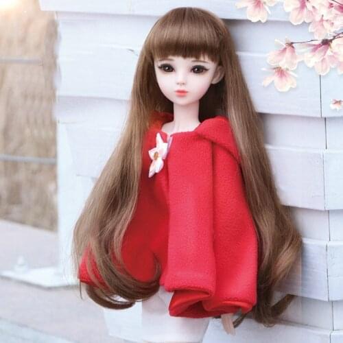 Handmade Fashion Girl Cloak Dress Set Short Cape Doll Clothes For 60cm Bjd 1/3 Dolls Accessories Toys