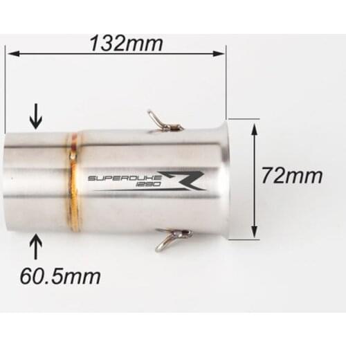 Motorcycle exhaust pipe muffle middle link pipe mid tube middle connector escape moto for Super DUKE R GT 1290