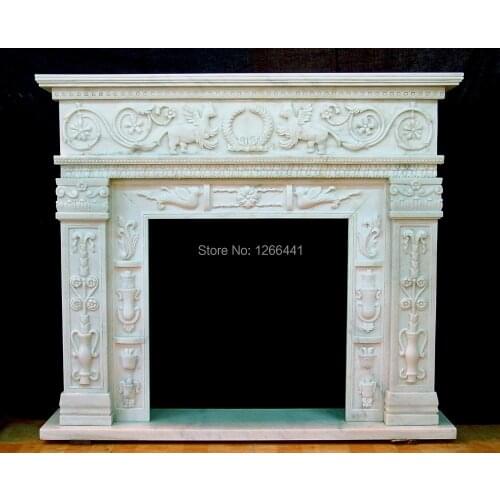 Marble fireplace mantel luxurious English style stone furniture customizing