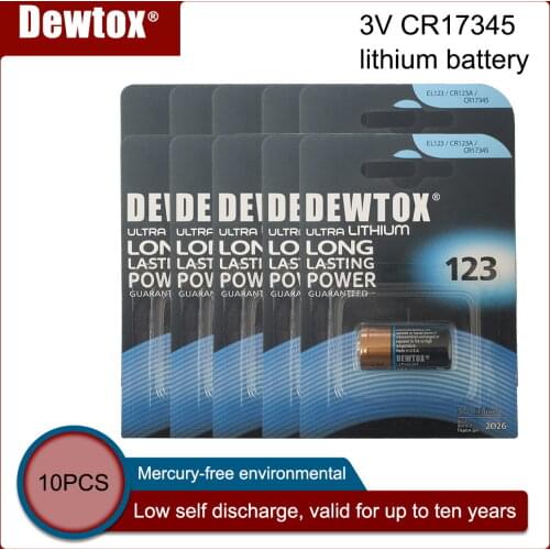 10PC NEW Original DURACELL Lithium battery 3v 1550mah CR123 CR 123A CR17345 16340 cr123a dry primary battery for camera meter
