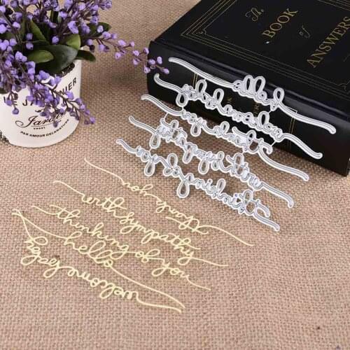 Newly DIY Carbon Steel Words Cutter Dies Handmade Molding Cutting Template Decoration Scrapbook Craft Die