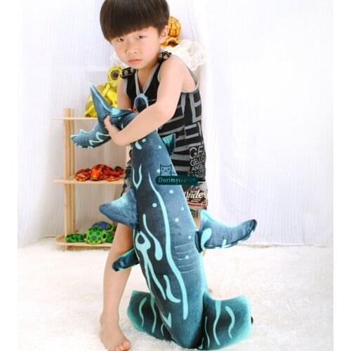 Dorimytrader 100cm X 53cm Emulational Hammerhead Shark Stuffed Toy Giant Soft Plush Sea Animal Shark Doll Free Shipping DY61261