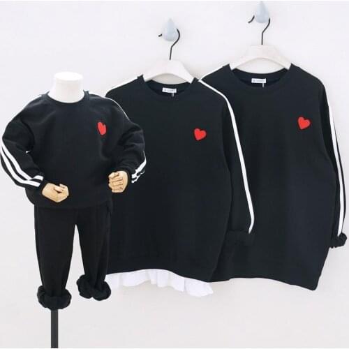 Autumn Family Matching Outfits Mother Daughter Matching Clothes Baby Boy Girl Romper Father and Son Long Sleeves Sweatshirts Set