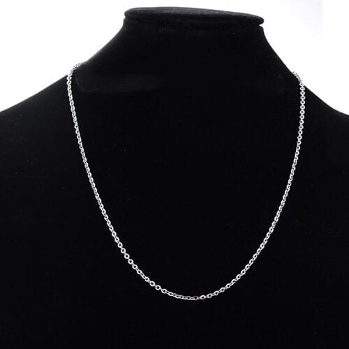 304 Stainless Steel Jewelry Link Cable Chain Necklace 1piece Necklace Chain Rhinestone Choker Couple Gift Pendant Aesthetic