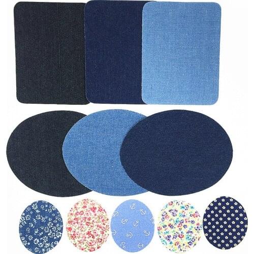 PGY Jeans Patch Iron On Patches Repair Elbow Knee Denim Patches For Clothes Stickers Clothing Sewing Craft DIY Accessories