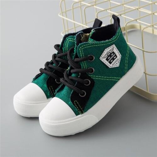 Spring summer autumn boys girls Preppy style Casual shoes Side zipper Comfortable Breathable Light Trainers Non-slip Canvas shoe