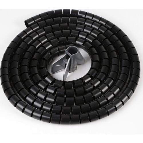 16mm Wire Cable Fixed Spiral Protective Sleeve Spiral Tube Cable Winder Cord Protector Flexible Wire Storage Pipe 1M/Set