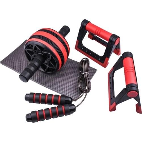 AB Power Wheels Roller Machine Jump Rope Exercise Workout Home Gym Fitness Abdominal Muscle Trainer