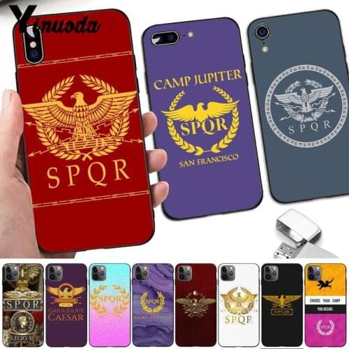 Yinuoda SPQR Roman Imperial legion Luxury Unique Design Phone Cover for iPhone 8 7 6 6S Plus X 5 5S SE 2020 XR 11 pro XS MAX