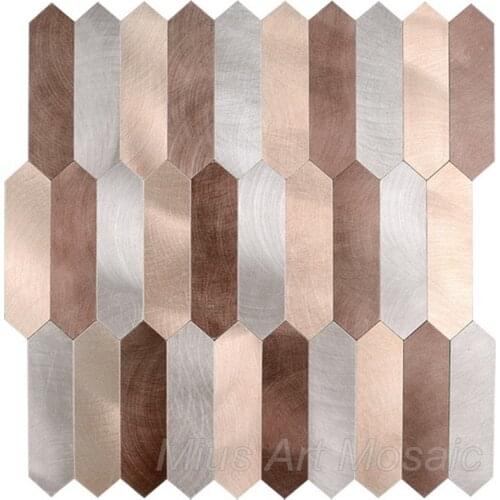 Self adhesive aluminum tile for kitchen backsplash wall sticker