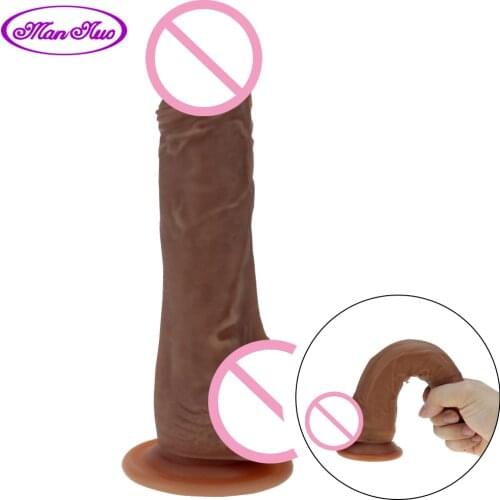 Silicone Realistic Dildo with Suction Cup Good Quality G-spot Body Relaxe Massager Wand Artificial Penis Sex Toys for Women