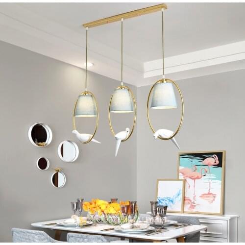 Nordic minimalist creative dining table Mediterranean bar dining room bird restaurant bedroom study room chandelier