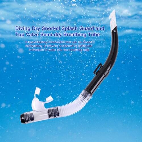 Adults Semi-dry Diving Snorkel Professional Underwater Scuba Snorkeling Breathing Tube Hose Silicone Mouthpiece Diving Equipment
