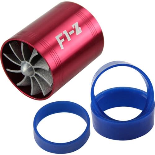 Universal Fit Turbo Fan Air Intake Fuel Saver Double Fan TURBONATOR blue