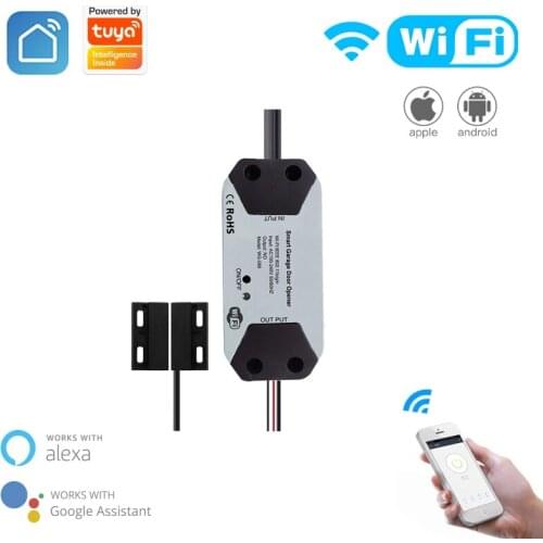 Tuya WiFi Switch Smart Garage Door Opener Controller Work With Alexa Echo Google Home Smart Life/Tuya APP Control No Hub Require