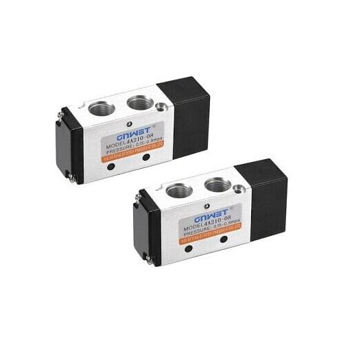 Air Single Piloted Electrical Control Solenoid Valve 5 Way 2 Position 1/8"