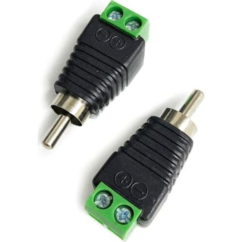10Pcs/set RCA Onnector Plug Speaker Wired to Audio RCA Male Connector Adapter Jack Plug