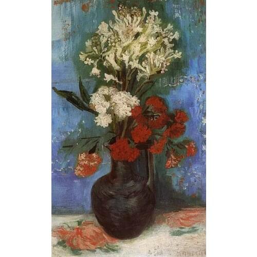 1886 Carnation Dianthus Caryophyllus Vincent Van Gogh Paint Collection Retro Vintage Poster Canvas Wall Sticker Home Decor