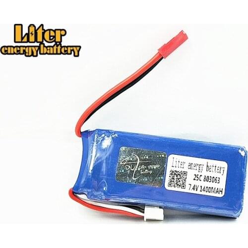 3pcs 7.4V 1400mAh 803063 Li-po Battery For YiZhan Tarantula X6 MJX X101 X102h X1 H16 WLtoys V666 V262 V353 V333 V323 Spare parts