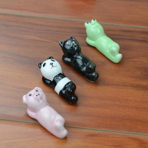 4pcs/set Ceramic Chopstick Holder Chopsticks Stand Rest Pillow Kitchen Utensil Household Chopstick Rack Home Decor