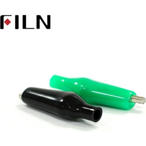 50pcs/bag Car Alligator Clips Battery Clamps Crocodile Clip Red Black cover