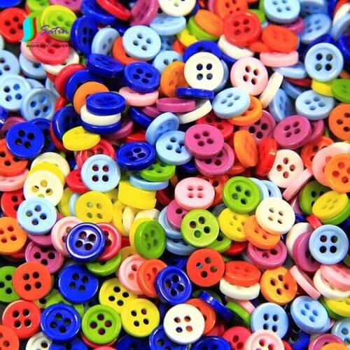 9/11/15/18/20/23mm Solid Colorful Resin 4-hole Flat Baby Diy Painting Doll Clothes Sew Decorate Accessories Round Button S0265H