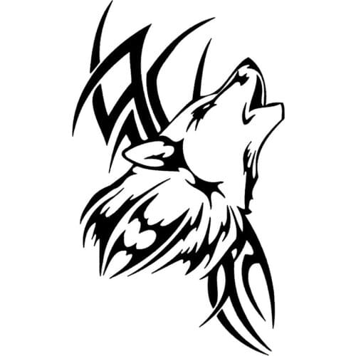 Wolf Howl Car-Sticker Automobiles Motorcycles Window Bumper Laptop Vinyl Decal PVC Decorative Goods Cover Scratches Waterproof