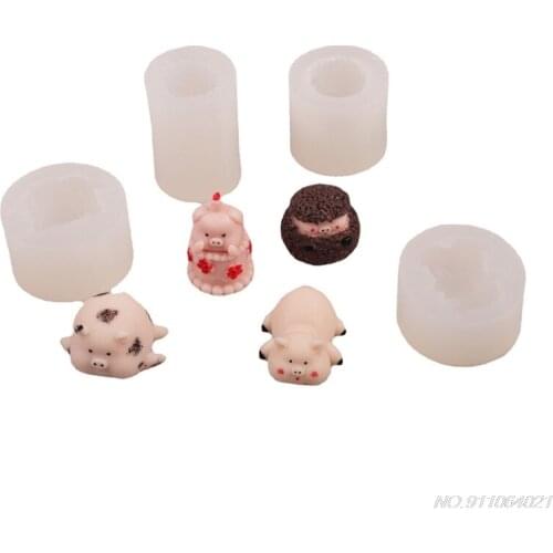 FreeShip Dudu Pig Shape Silicone 3D Candle Soap Mould DIY Candle Epoxy Mold Handmade Soy Candles Aroma Wax Soap Molds wholesales