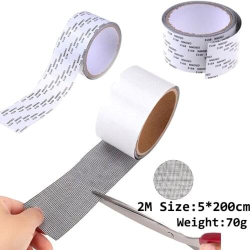 5*200cm Black Insects Tape Fly Screen Cover Repair Kit Window Mosquito Repair Tools Kitchen Accessories