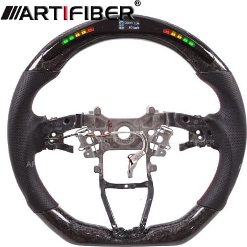Race display 100% Real Carbon Fiber LED Steering Wheel for Honda Civic, Type R