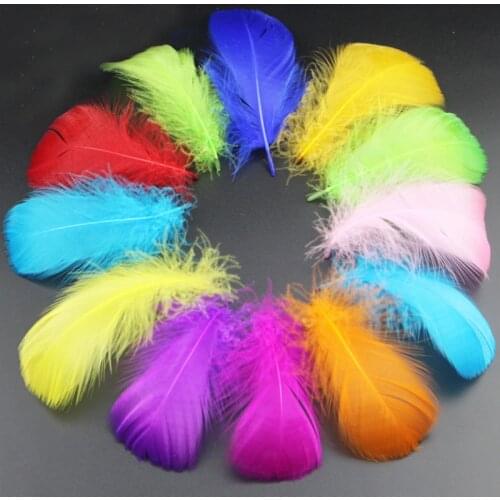 Hot 100pcs/set Real Feathers Wedding Decoration Invitation card Party Supplies Wedding Decoration for Dream Catcher Wind Chimes