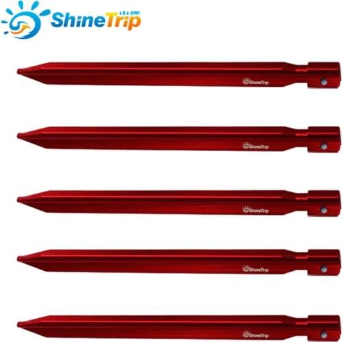 Tent Nail (10 pcs) 25cm Strong Triangular Aluminium Alloy Stake with Rope Camping Equipment Tent Peg