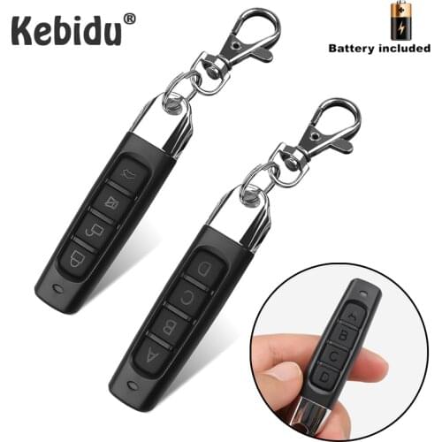 Kebidu 433MHZ Remote Control Mini Wireless Transmitter Switch 4 buttons Key For Garage Gate Door Opener Duplicator Cloning Code