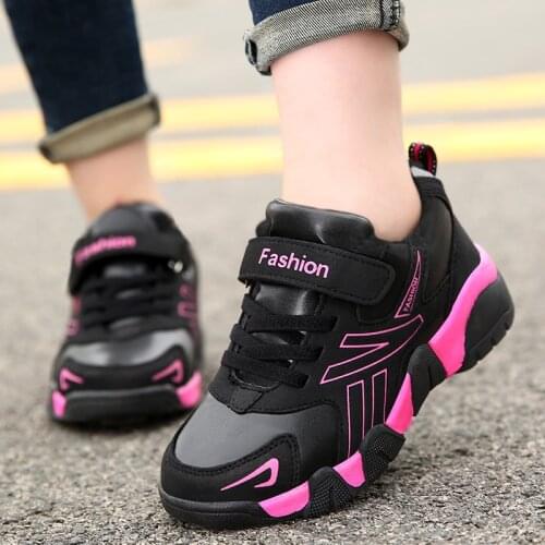 Kids Sports Sneakers Girls Running Shoes Children Casual Shoes Fashion Girls Shoes Leather Anti-slippery Tenis Infantil Menino