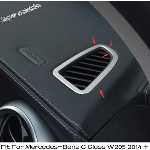 Lapetus Dashboard Air Condition AC Vent Outlet Cover Trim 2 Pcs For Mercedes-Benz C Class W205 2014 - 2021 Accessories Interior