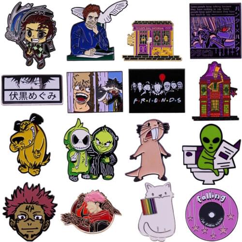 Cute Comic Figure Hard Enamel Pins Collect Anime Movies TV Metal Cartoon Brooch Backpack Collar Lapel Badge Fashion Jewelry Gift