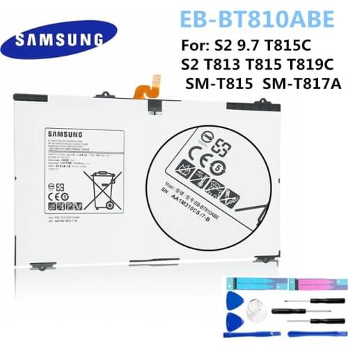 SAMSUNG Original Battery EB-BT810ABE For Samsung GALAXY Tab S2 9.7 T815C SM-T815 SM-T810 SM-T817A S2 T813 T819C 5870mA+Tools