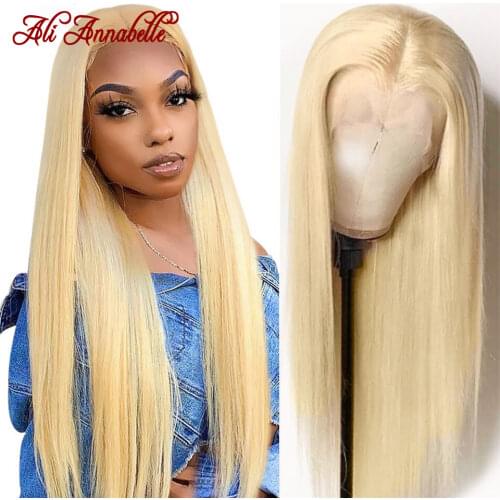613 Lace Frontal Wig Brazilian Straight Hair Wigs Pre Plucked 4x4 13x4 Lace Closure Wigs 613 Blonde Lace Front Human Hair Wigs