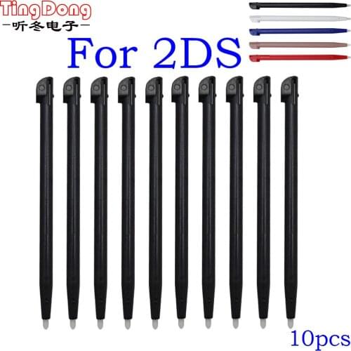 10pcs Plastic Stylus Pen Screen Touch Pen For Nintendo 2DS Game Console Touch Screen Stylus Pen For Nintendo 2DS Black Blue Red