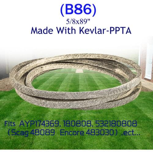 Deck Belt Para Aramid Fiber For Lawn Mower Engine Dry Cloth 174369 180808 532180808 AYP174369 Made with Kevlar