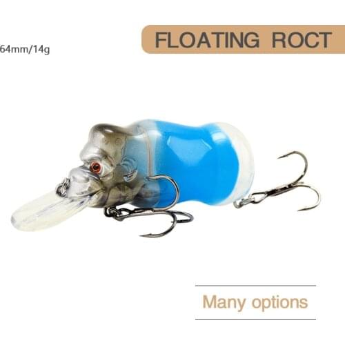 1 Pcs 64mm/14g Topwater Fishing Lure Whopper Popper Artificial Bait Hard Plopper Wobbler Crankbait Fishing Tackle Fishing Bait