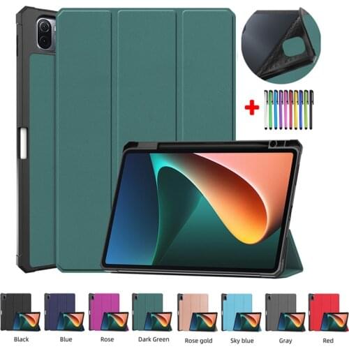 With Pencil Holder Tablet 11 inch Shell For Xiaomi MiPad 5 Cover MiPad 5 Pro Case Fashion Leather MiPad 5 Pro 5G 2021 Funda+Gift