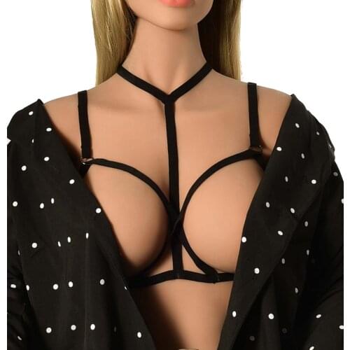 Sexy Lingerie Porno Bandage Womens Bra Fashion Hollow Bralette Halter Harness Bras Invisible Erotic Female Bustier Exotic Tanks