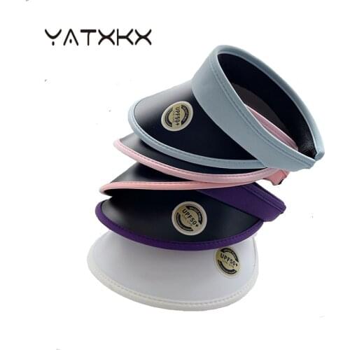 [YaTxKx] Sun Hat Men' Cap Women Adjustable Cotton Visor UV Protection Top Empty Tennis Golf Running Sunscreen Hat Bucket Cap