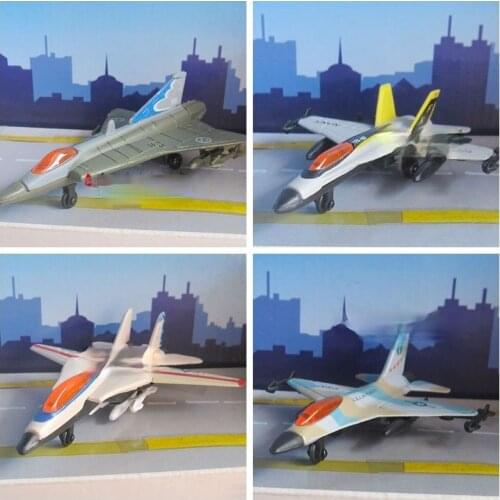 Alloy airplane model simulation fighter bomber childrens toy taxiing Airbus a set of 4