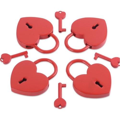 50pcs Heart Shaped Vintage Padlocks Old Antique Style Mini Archaize Padlocks Key Lock With Key Love Padlock Wholesale SN2718