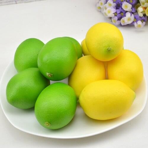 050 Aggravated simulation lemon fake green lemon fruit model simulation photography props cabinet furniture decoration