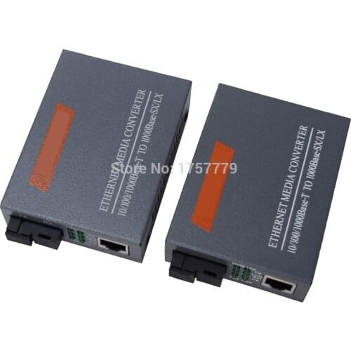 1 Pair HTB-GS-03 A/B Fiber Optic RJ45 Media Converter Gigabit Ethernet 1000Mbps Single Mode Fiber Converter SC Port