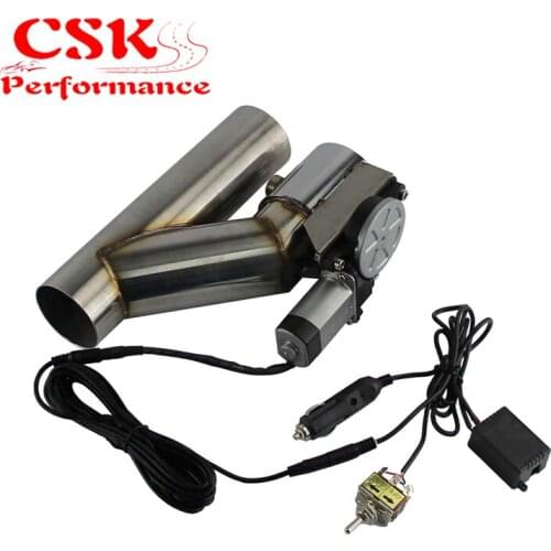 2" Electric Exhaust Catback Downpipe Cutoff Cut out Valve System Kit w/ Remote Wireless Controller / Switch Control